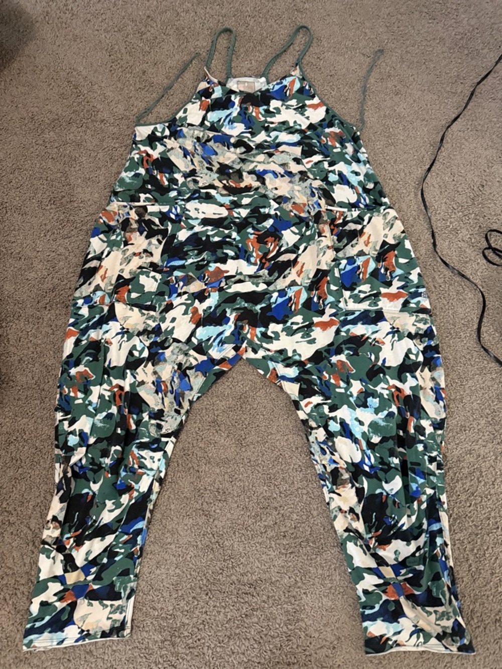 FP Movement by Free People Green Multi-Color Printed Jumpsuit